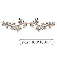 Metal Branch Leaves Vine Wall Decor Geometric Figure Paint Hanging Decoration for Home Office Decor - details 2