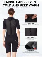 Traje De Neopreno De Una Pieza Con Mangas Cortas De 3 Mm De Grosor, Traje De Surf Y Snorkel Térmico Con Protección Solar - details 9