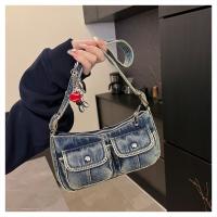 Bolso de mano de moda, bolso vaquero Retro, bolso cruzado para axila, bolso de hombro para chica picante, bolso para axila, bolso de tela Y2K, ropa de calle - details 26