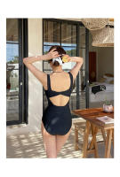Traje de Baño de Una Pieza Negro 2024 Traje de Baño Sexy con Control de Barriga Acolchado - details 12