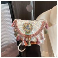 Bolso tejido a mano de verano estilo étnico de paja 2025 moda de interés especial nueva bandolera de hombro para vacaciones en la playa - details 19