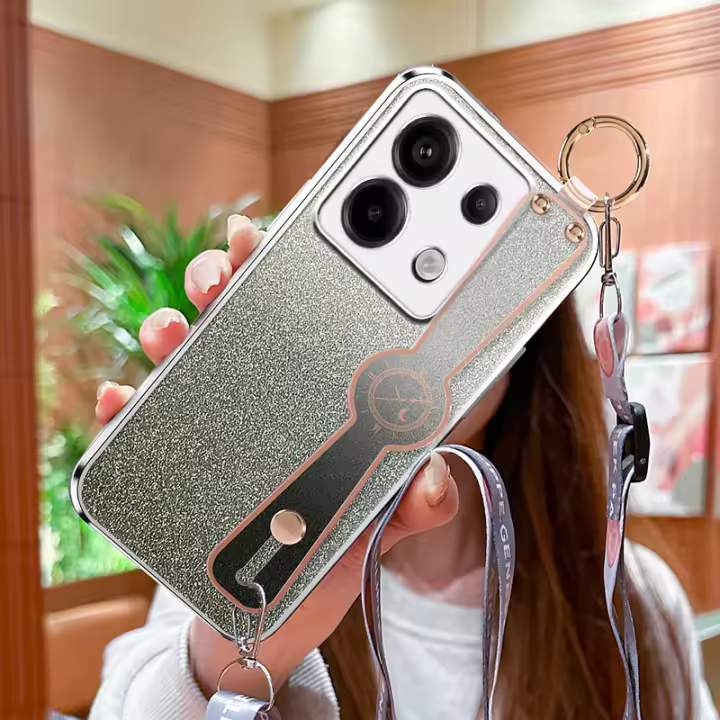 Funda de teléfono chapada multifuncional con correa de muñeca y cordón, Redmi note 13, Note13Pro, 5G - 1