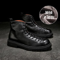 Botas de cuero de alta gama para hombre, zapatos de piel de vaca pura, botas altas de piel de vaca de primera capa - details 3