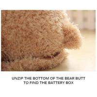Sala de felpa - juguetes de aprendizaje bilingüe, puede ocultar y buscar, ocultar y buscar, cubrir los ojos, oso tímido, juguetes de peluche eléctrico, puede respirar y tienen música, regalos, compañero - details 4