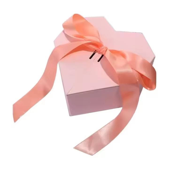 Caja de regalos en forma de corazón, caja de embalaje de arcos de doble puerta, caja de floristería, regalo del Día de San Valentín, aniversario de boda - 1