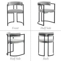 2 Sillas de Cocina con Reposabrazos, Sillas de Salón Modernas con Patas Metálicas Sillas de Descanso Simples para Hogar/Restaurante - details 6