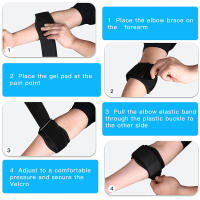 Almohadillas de compresión piezas para tendinitis, coderas para golfistas, correas para antebrazo, alivio de banda de soporte para codos de tenis, 1 unidad - details 6