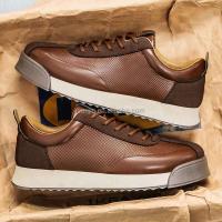 Nuevos zapatos premium negros originales de alta calidad para hombres, zapatos deportivos casuales de cuero de diseño italiano a la moda, zapatos calientes de bajo precio - details 6