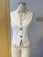Suéter sin mangas de verano de Color sólido para mujer, chaleco, abrigo, temperamento superior de moda para ir al trabajo, chaleco cansado con botones y V - details 2