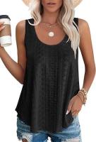 BUNO-2025 Novedad de verano, camisas para mujer, cuello redondo, sin mangas, Color sólido, camisetas sin mangas informales holgadas, blusas blancas para fiesta en la playa, camisas para mujer - details 33