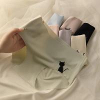 Bragas sin costuras para mujer, lencería de seda helada, bragas de gato, ropa interior Sexy, conjunto de ropa interior íntima ultrafina, 3 uds. - details 12