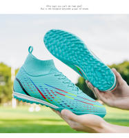 Zapatos de fútbol transpirables de tobillo alto para hombre, botas de fútbol de entrenamiento profesional al aire libre, antideslizantes, ligeras - details 26