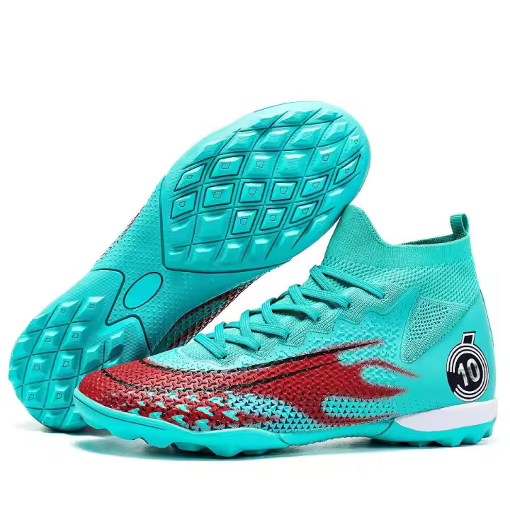 Zapatos cómodos con pinchos de fútbol para hombre, ligeros y de caña alta para mujer, calzado deportivo de entrenamiento - 1