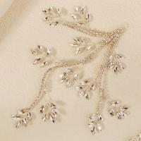 Pinza para el pelo de novia de cristal de estilo francés, forma de ramas, horquilla plateada para novia, tocado de boda de perlas de lujo, accesorios para novia - details 3