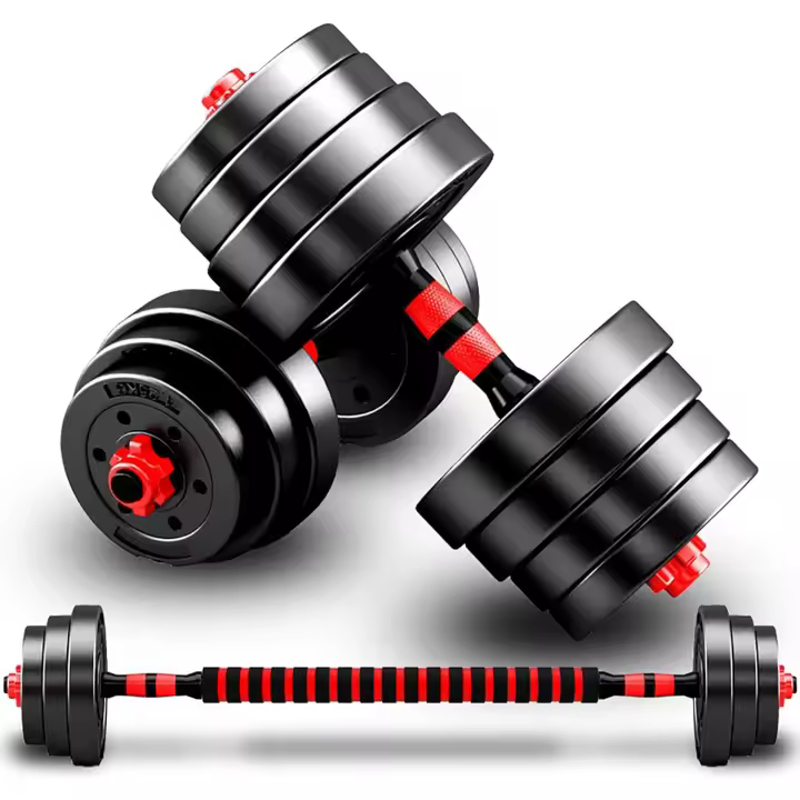 Juego de Pesas con Barra Libre 10/15KG Kit de Levantamiento de Pesas para Gimnasio en Casa - 1