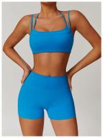 Pantalones cortos de Yoga de cintura alta afilados para mujer, pantalones cortos deportivos ajustados de secado rápido con realce de melocotón para correr y Fitness - details 24