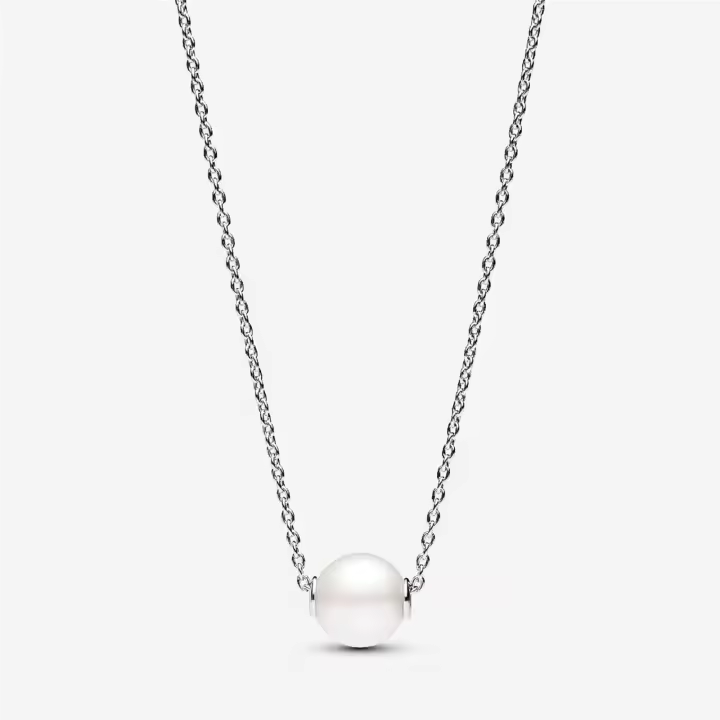 Collar de perlas cultivadas de agua dulce tratadas de plata de ley S925, collar de boda, regalo de reunión, accesorios de ropa, regalo de graduación, regalo para tu amante - 1