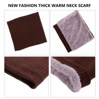 Bufanda de cuello de doble capa para hombres y mujeres, bufanda forrada suave, bufanda gruesa de punto, calentador, bufandas de bucle circular, envoltura de Chal, Invierno - details 1