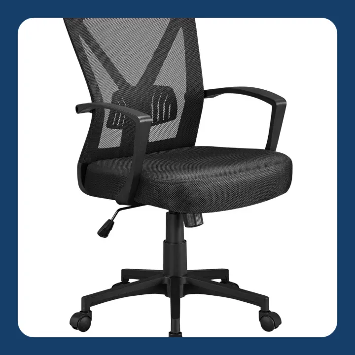 Silla Oficina Estudio Escritorio Silla de Trabajo Soporte Lumbar Regulable Silla para Despacho - 1