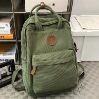 1 mochila minimalista de pana de gran capacidad para hombre, mochila ligera informal clásica - details 1