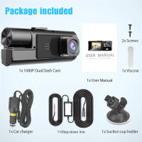 Cámara de salpicadero de coche 1080P, 3 CANALES, delantera, trasera e interior, con WiFi, DVR, grabadora de conducción, grabación en bucle, Monitor de estacionamiento 24H, Sensor G - details 0