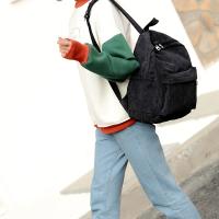 Mochila de pana de moda, mochila grande con capacidad para libros y correa ajustable para estudiantes - details 7