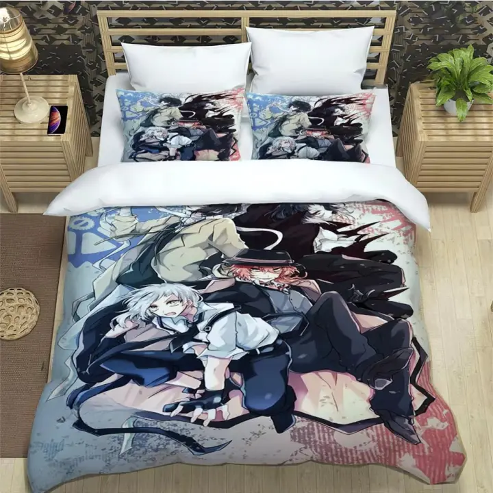 Cubierta de Edredón de Dibujos Animados Bungou Stray Dogs Material de Poliéster - 1