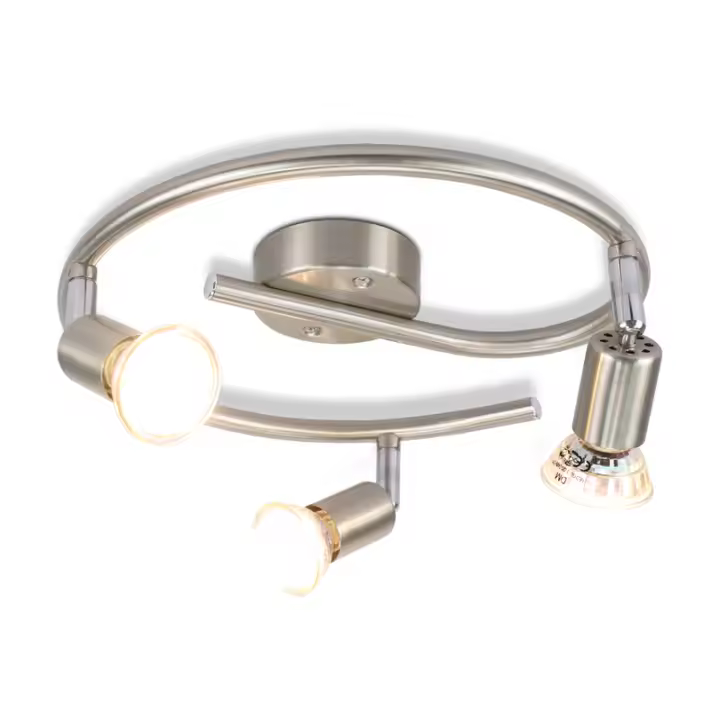Foco de techo LED ajustable CBJKTX GU10 3 llamas ajustables, focos de techo industriales para sala de estar - 1