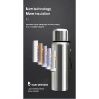 Botella Termo de Acero Inoxidable 316 con Pantalla de Temperatura LED Termo Vacío para Acampar al Aire Libre Potencia de 600-1500ml - details 17