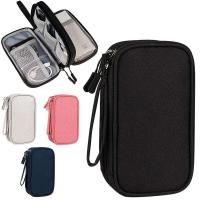 Bolsas de almacenamiento de nailon, organizador de viaje impermeable de doble capa para auriculares, cargador de ratón, Cable, discos duros, accesorios electrónicos - details 0