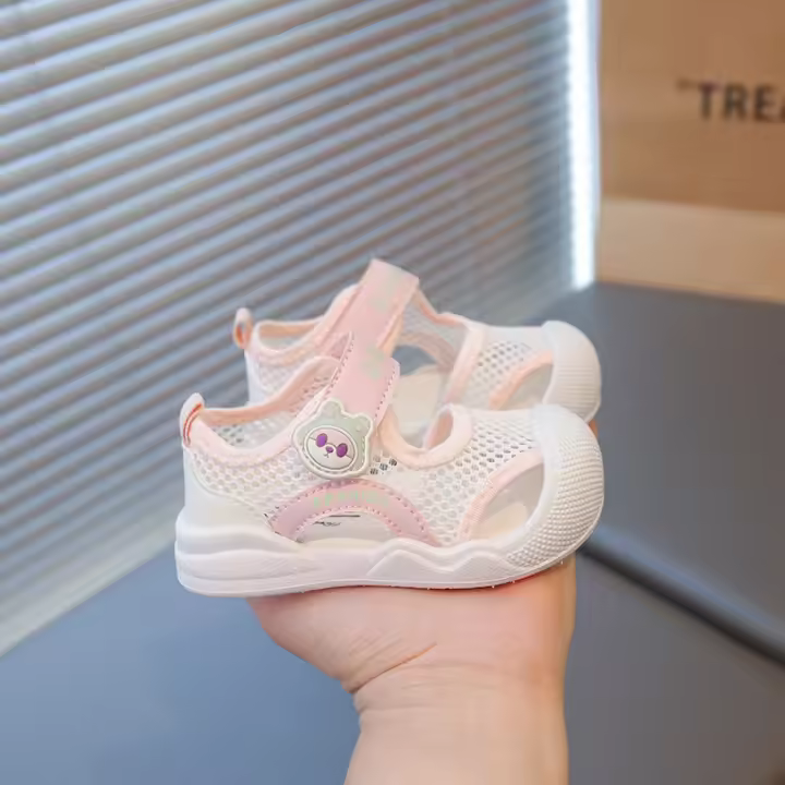 De dibujos animados bebé niño sandalias bebé niña verano zapatos de bebé suela suave 1 3 años de edad sandalias funcionales - 1
