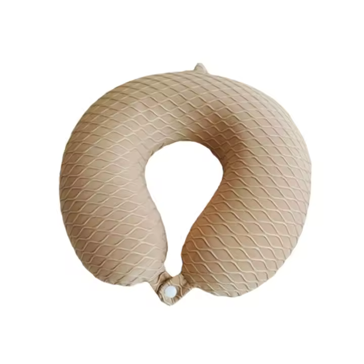 Almohada de viaje en forma de U con patrón de escamas de pescado, almohadilla para reposacabezas extraíble de rebote lento, transpirable y agradable para la piel - 1