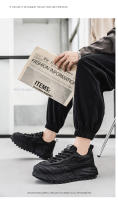 Nuevas zapatillas de cuero con relieve, zapatos casuales cómodos de suela gruesa y súper suaves - details 19