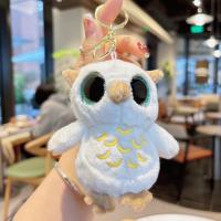 Lindo búho de ojos grandes llavero de felpa muñeca colgante muñeca juguetes de peluche - details 10