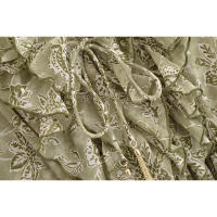 Elegante Vestido A-line Medio con Cinturón Manga Larga, Cuello en V, Cintura Elástica, Estampado de Volantes Moda Primaveral para Mujeres - details 4