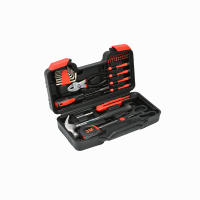 Juego de Herramientas DIY de 39 Piezas Caja de Plástico Duro con Destornilladores, Pliers, Reglas, Tijeras, Martillos y Accesorios - details 1