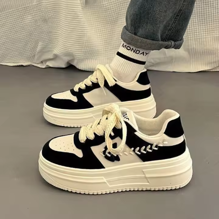 Nuevos Zapatos Blancos De Plataforma, Zapatos De Placa Base Suave Versátiles De Moda - 1