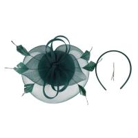 Tocado de malla con plumas Vintage, sombrero de velo elegante y exquisito, diadema para novia, espectáculo de danza - details 0