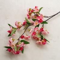 Flores artificiales elegantes de Begonia, simulación de tacto Real realista, flores de Malus, flores falsas hechas a mano, decoración de jardín al aire libre - details 10