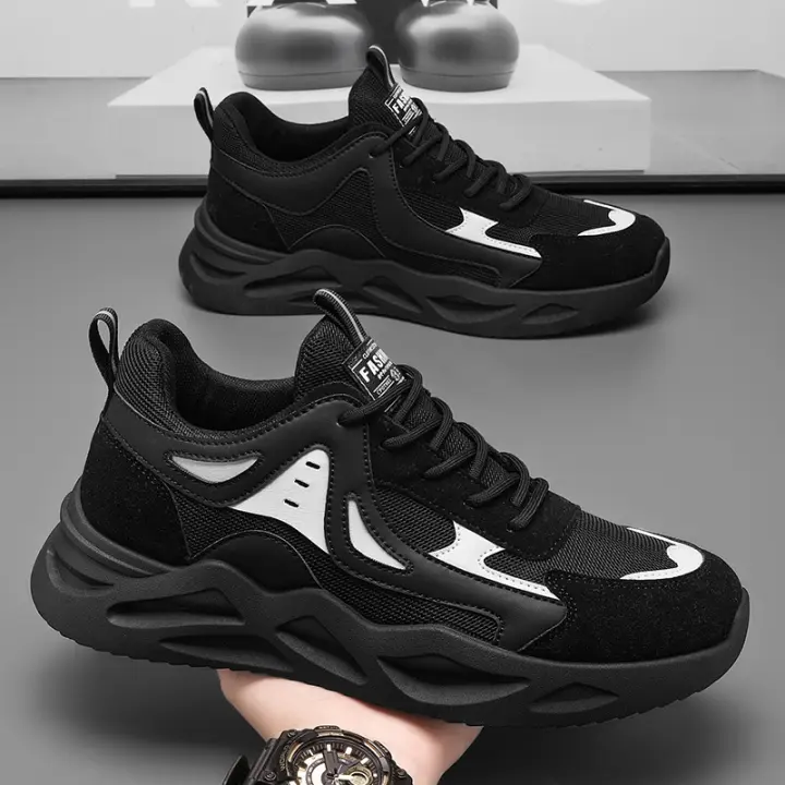 Zapatos de verano para hombre, zapatillas de deporte de malla transpirable, informales, con plataforma que combina con todo, 2025 - 1