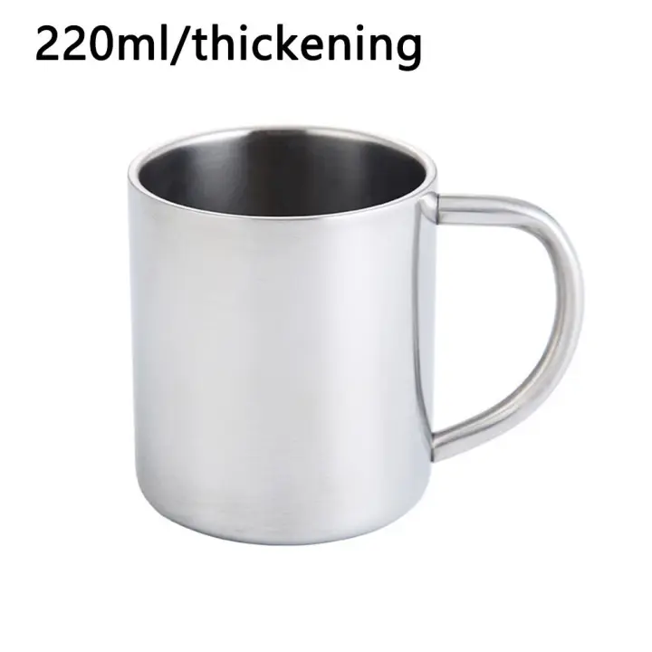 Taza de café portátil de Arce inoxidable, Jarrón de viaje de Doble comparación, 200ml, 220ml, 300ml - 1