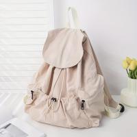 Mochila de moda para mujer, elegante cordón plisado, bolso de estudiante de gran capacidad con solapa de moda, correas dobles - details 6