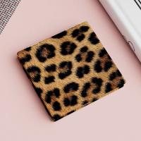 Espejo De Maquillaje Portátil Pequeño Con Estampado De Leopardo Cubierta Plegable Doble Cara Anticaída Para Estudiantes Dormitorio - details 3