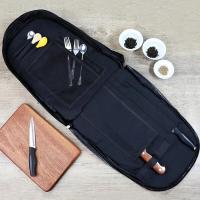 Bolsa de cubiertos de poliéster para exteriores con múltiples ranuras, cremallera, para acampar, senderismo, barbacoa, picnic, bolsa rebanadora, accesorios - details 3