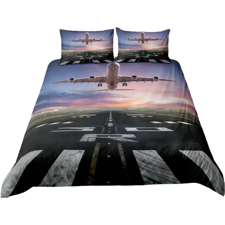 JUEGO DE CAMA SAMOLOT 3D 3 PIEZAS, C, 160x200cm - 1
