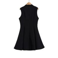 Vestido sin mangas línea A verano 2025 moda falda corta para mujer en poliéster - details 1