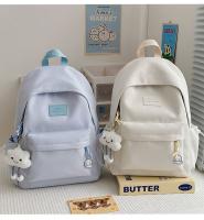 Mochilas simples y versátilesMochila para estudiantes de secundaria Mochila para estudiantes universitarios de gran capacidad Mochila de color sólido de estilo coreano - details 21