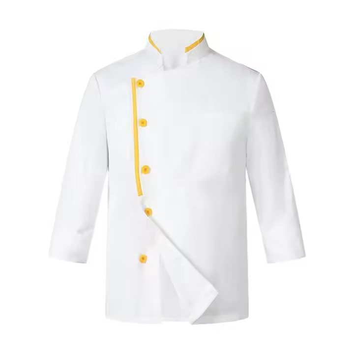 Monos de Chef transpirables resistentes a las manchas, Chef para uniforme de Cocina, Restaurante, manga corta, soporte Unisex para chefs para mayor comodidad - 1
