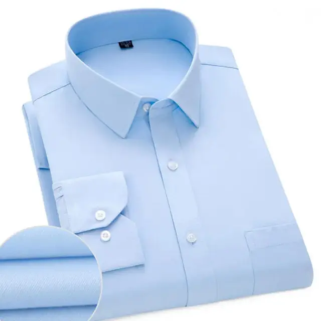 Camisas de hombre Oficina Simple Básico Marca Hombre Ropa - 1