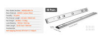 SucceBuy 10 pares de rieles de montaje lateral para cajones de 609,6 mm, riel de acero de extensión completa resistente, guías de guía silenciosas de cierre suave, corredores de cocina para gabinete con rodamiento de bolas, capacidad de carga de 100 libra - details 6